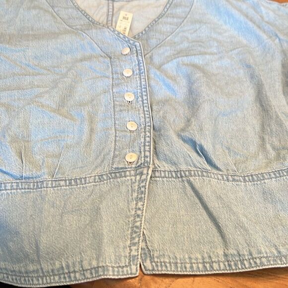 Madewell Pleated Short Sleeve Top XS - Picture 4 of 9